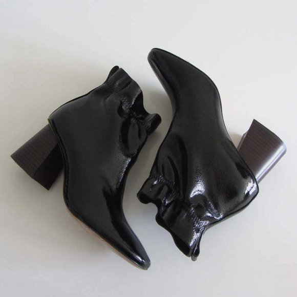 new CELINE Phoebe Philo patent ankle boots 38 8 US Italy - Picture 4 of 9